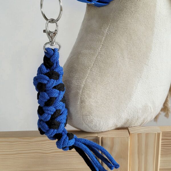 Uwiąz dla Hobby Horse ze sznurka – czarno-niebieski