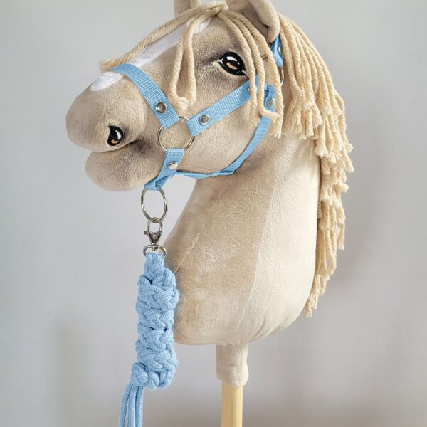 Zestaw do Hobby Horse: kantar A3 + uwiąz ze sznurka - błękitny