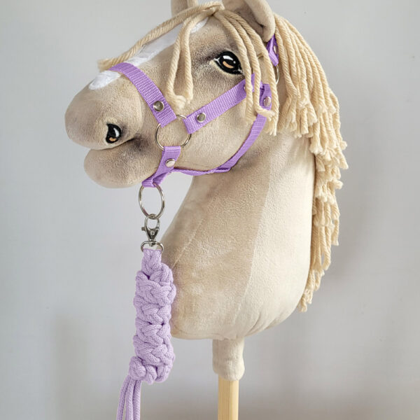 Zestaw do Hobby Horse: kantar A3 + uwiąz ze sznurka - fioletowy