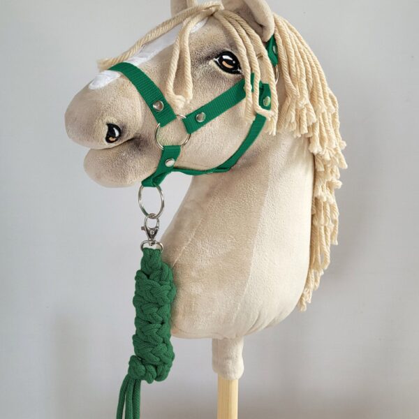 Zestaw do Hobby Horse: kantar A3 + uwiąz ze sznurka - zielony