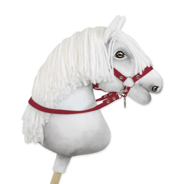 Wodze dla konia Hobby Horse – bordowe
