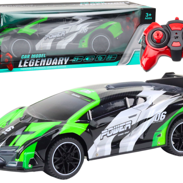 Auto Sportowe Zdalnie Sterowane RC 1:10 25km/h Światła Zielony