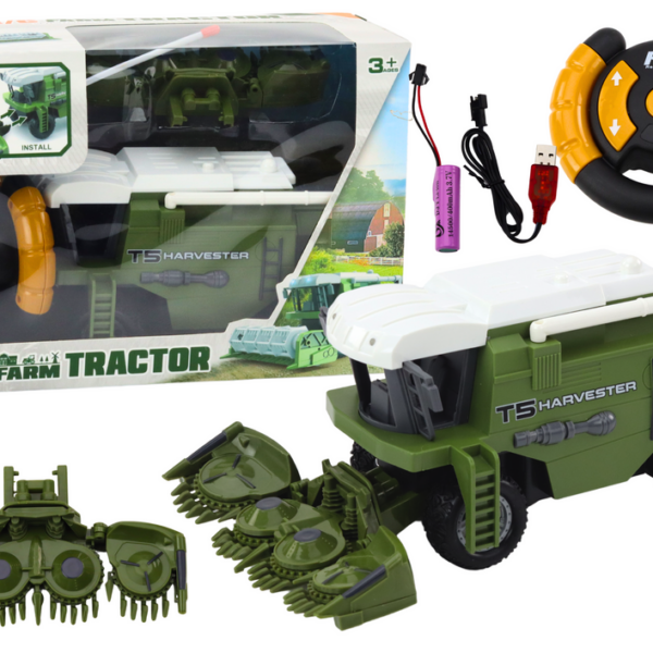 Kombajn Rolniczy Zbożowy RC Maszyna Rolnicza Zdalnie Sterowana Zielony