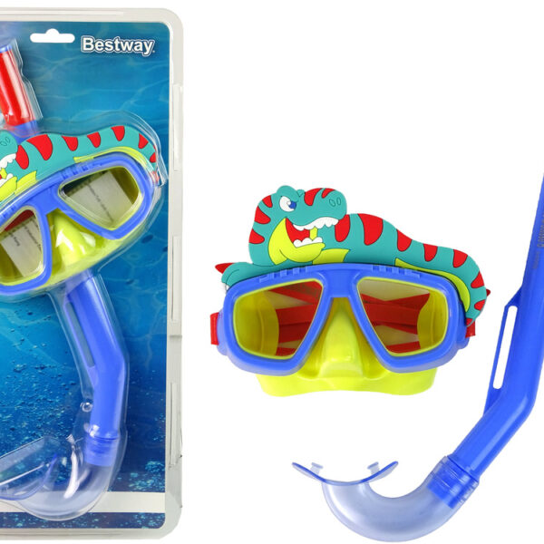 Maska Do Nurkowania Z Rurką Zwierzątka Niebieska Bestway 24059