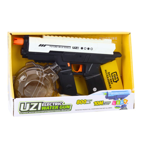 Elektryczny Pistolet Na Wodę Automatyczny 10m Czarno Biały 800ml - obrazek 3
