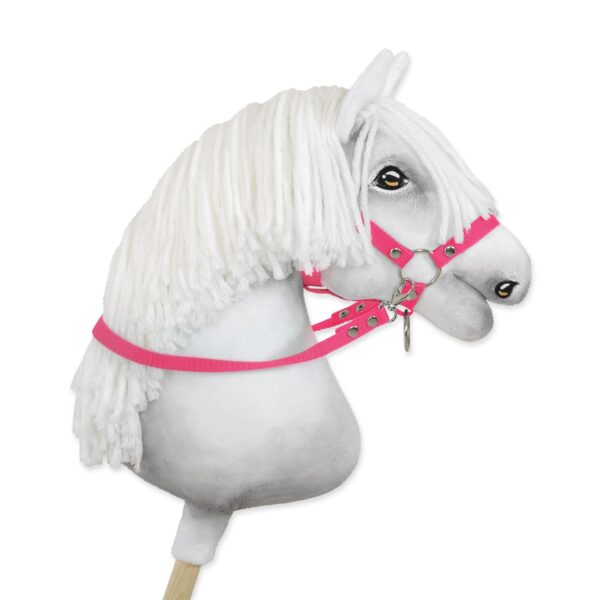 Wodze dla konia Hobby Horse – ciemnoróżowe