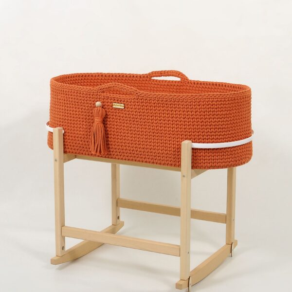Kosz Mojżesza BOHO Handmade z kołyską - terracotta