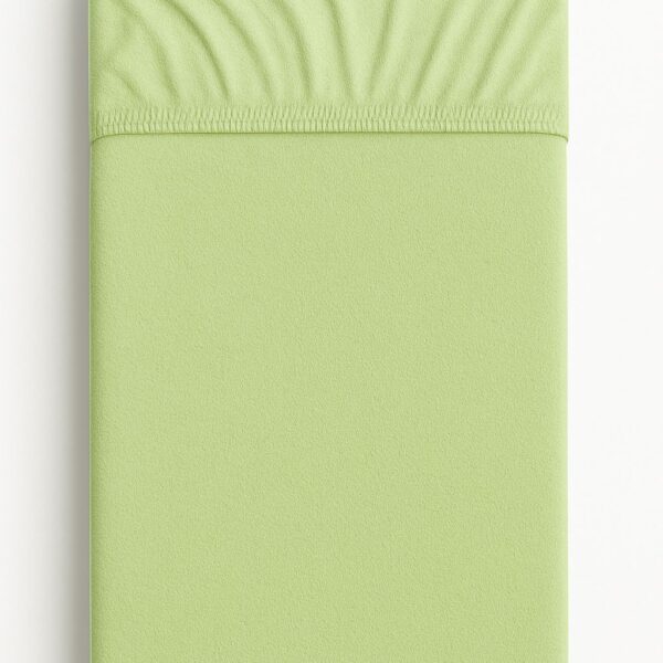 Prześcieradło frotte z gumką do łóżeczka 120x60cm - zielone