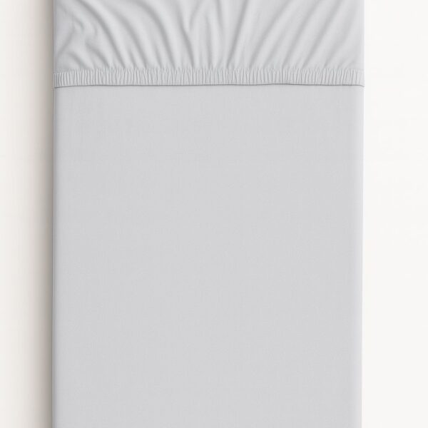 Prześcieradło bawełniane z gumką do łóżeczka 120x60 cm - szare