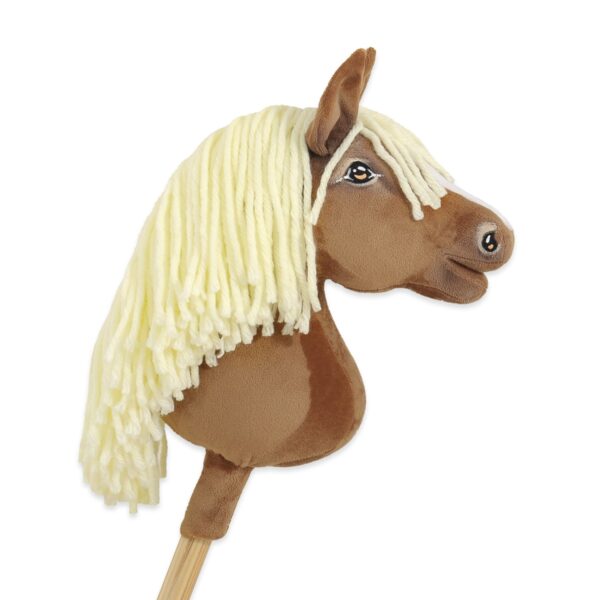 Hobby Horse Średni koń na kiju Premium jasny beżowy haflinger A4