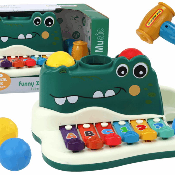 Cymbałki Pianinko Krokodyl Organki Interaktywne Instrument Edukacyjny