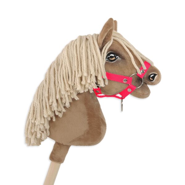 Kantar dla konia Hobby Horse uniwersalny A4 i A5 zapinany - neon pink