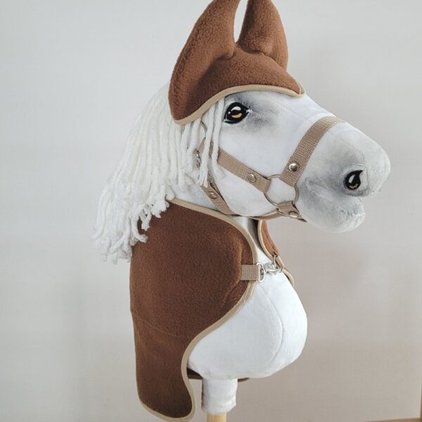 Zestaw dla Hobby Horse A3: polarowa derka + nauszniki – brązowy