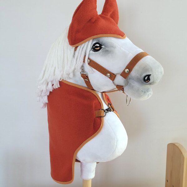 Zestaw dla Hobby Horse A3: polarowa derka + nauszniki – rudy