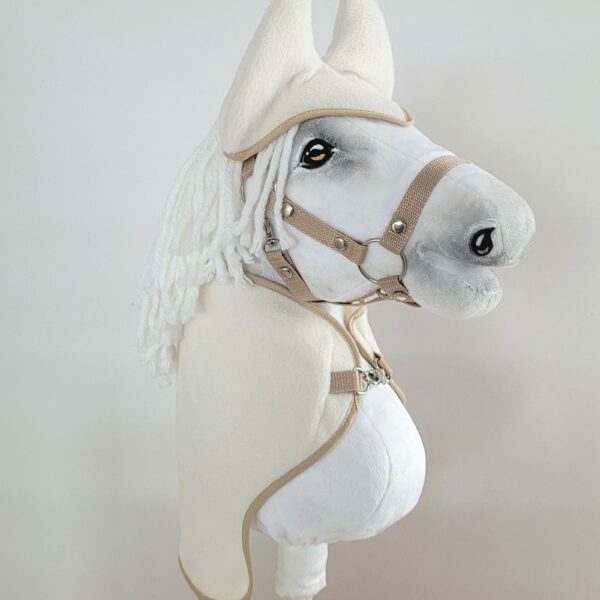 Zestaw dla Hobby Horse A3: polarowa derka + nauszniki – kremowy