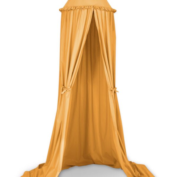 Baldachim wiszący bawełniany do pokoju dziecięcego - musztardowy