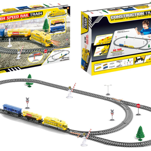 Duża Kolejka Elektryczna Pociąg Tory Wagony Światło