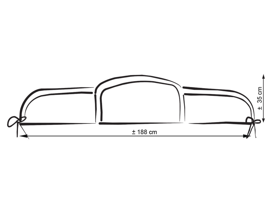 Ochraniacz do łóżeczka na szczebelki uniwersalny - Serduszka białe grochy na różu - obrazek 4