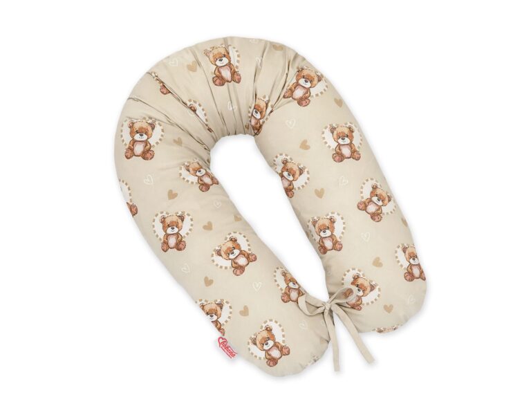 Poduszka ciążowa Longer dla kobiet w ciąży do spania + zdejmowana poszewka - Misiove love