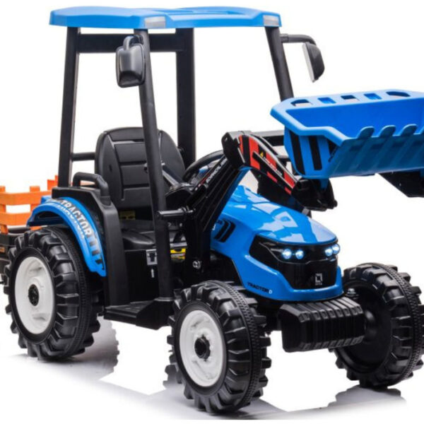 Traktor Na Akumulator Z Przyczepą Hercules Niebieski 24V