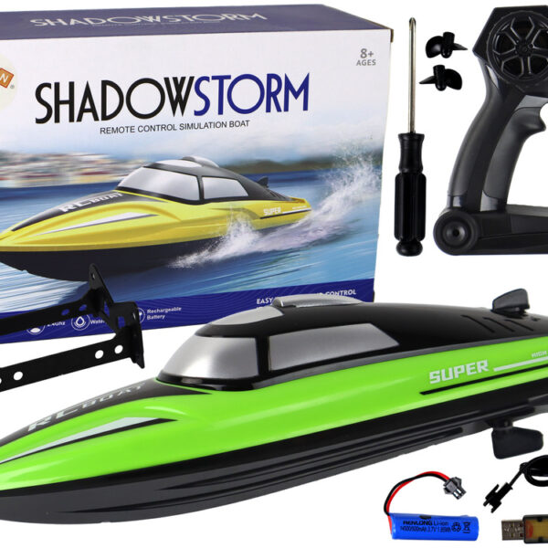 Motorówka Zdalnie Sterowana R/C 2,4G 20-25km/h Zielona