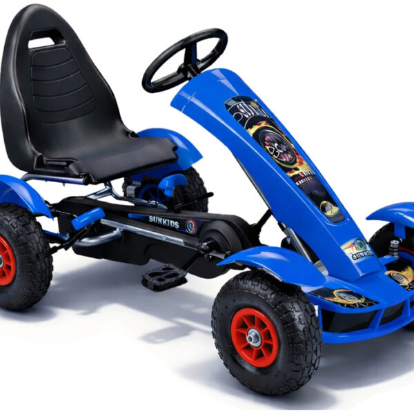 Sportowy Gokart Na Pedały F618 Pomowane Koła Obciążenie 50kg Niebieski
