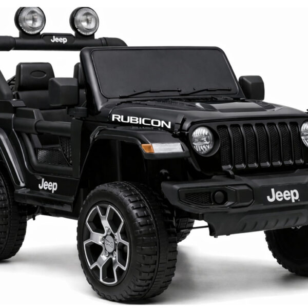 Auto na Akumulator Jeep Rubicon Światła LED MP3 Pilot 4x4 Czarny
