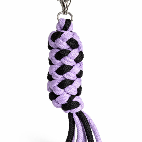 Uwiąz dla konia Hobby Horse pleciony ze sznurka – czarno-fioletowy