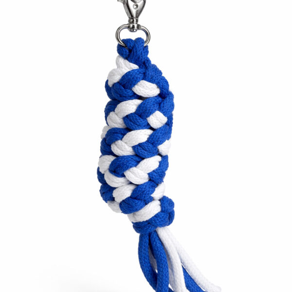 Uwiąz dla konia Hobby Horse pleciony ze sznurka – biało-niebieski