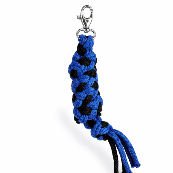 Uwiąz dla konia Hobby Horse pleciony ze sznurka – czarno-niebieski