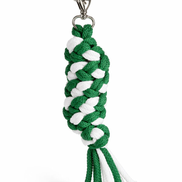 Uwiąz dla konia Hobby Horse pleciony ze sznurka – biało-zielony