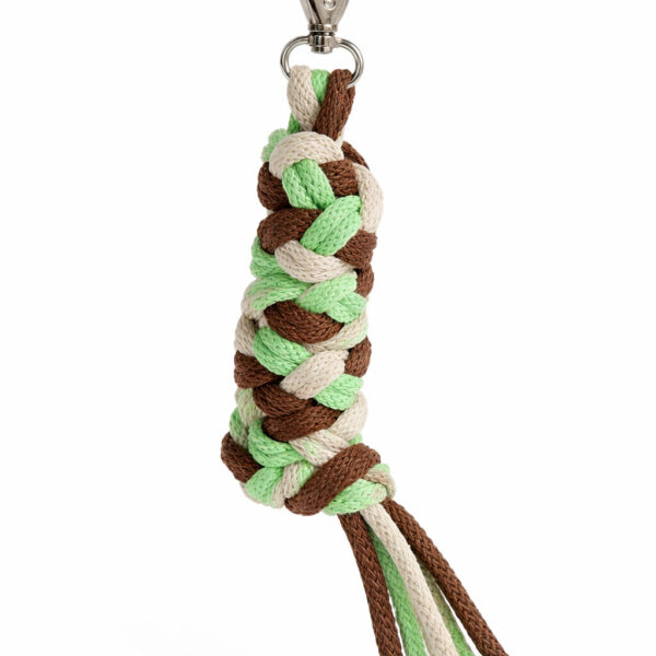 Uwiąz dla konia Hobby Horse pleciony ze sznurka – jasny zielony/ brąz/ jasny beż