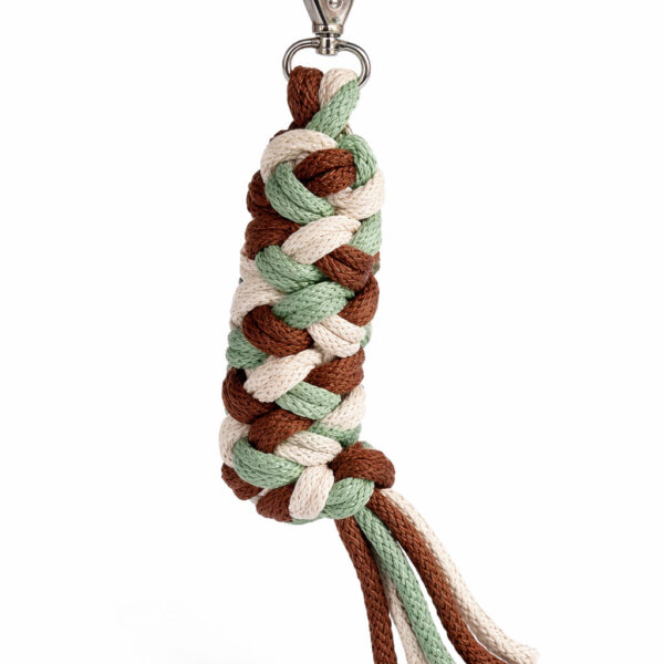Uwiąz dla konia Hobby Horse pleciony ze sznurka – pistacja/ brąz/ jasny beż