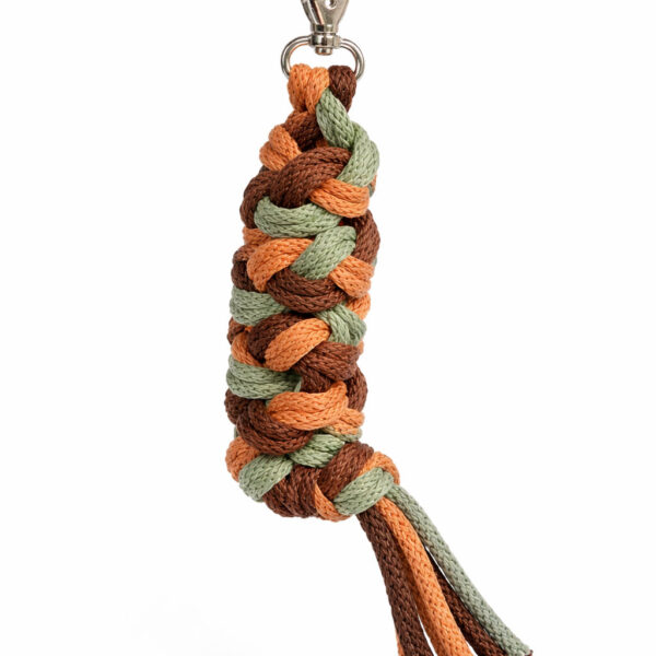 Uwiąz dla konia Hobby Horse pleciony ze sznurka – pistacja/ brąz/ terracota