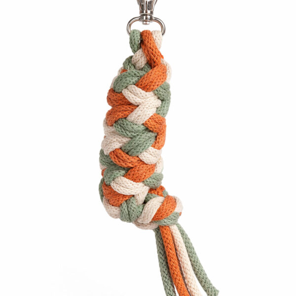 Uwiąz dla konia Hobby Horse pleciony ze sznurka – jasny beż/ pistacja/ terracota