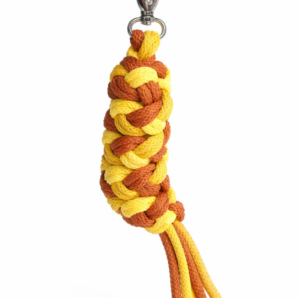 Uwiąz dla konia Hobby Horse pleciony ze sznurka – żółty/ musztarda/ terracota