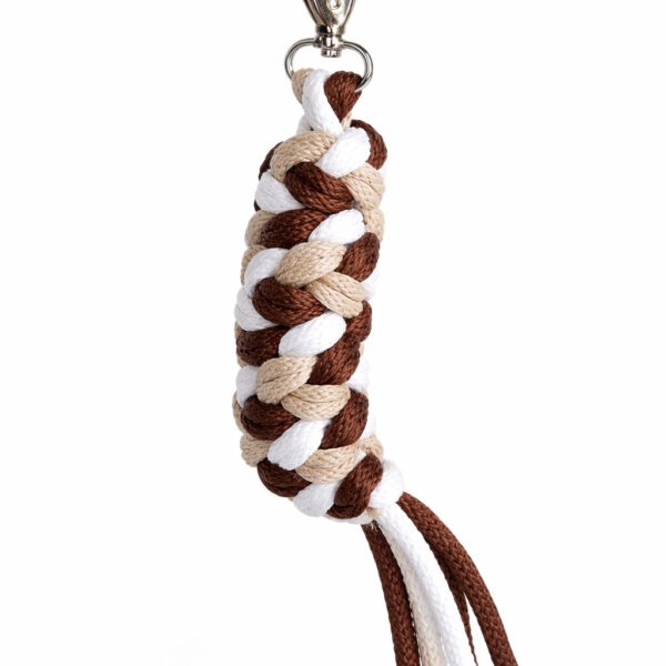 Uwiąz dla konia Hobby Horse pleciony ze sznurka – jasny beż/ brąz/ biały