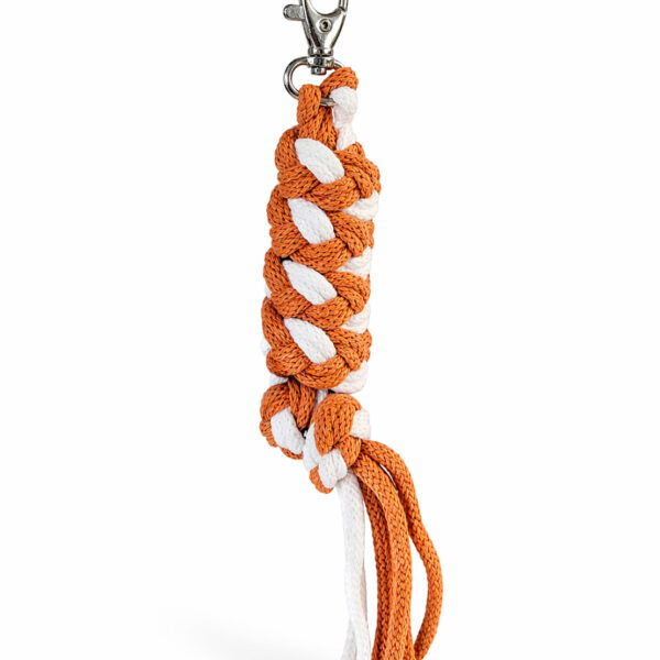 Uwiąz dla konia Hobby Horse pleciony ze sznurka – biało-rudy