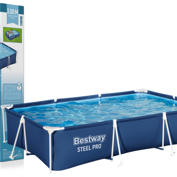 Basen Ogrodowy Stelażowy 300 cm x 201 cm x 66 cm Bestway 56404
